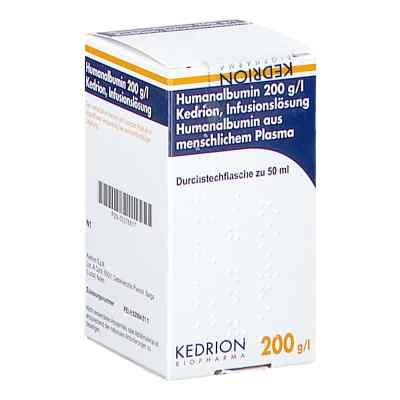 Humanalbumin 200 g/l Kedrio Infusionslösung 50 ml von Kedrion Biopharma GmbH PZN 09376617