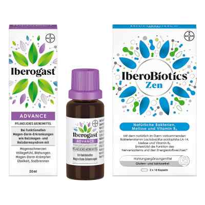 Iberogast Advance 20 ml + Iberobiotics Zen Kapseln 2x14 Stück 1 Pck von Bayer Vital GmbH PZN 08102848