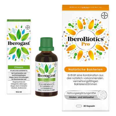 Iberogast Classic 50 ml + Iberobiotics Pro Kapseln 30 Stück 1 Set von Bayer Vital GmbH PZN 08102789