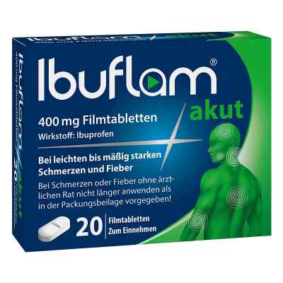 Ibuflam Akut 400 mg Ibuprofen Schmerztabletten 20 stk von Sanofi-Aventis Deutschland GmbH  PZN 04100218