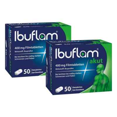 Ibuflam Akut 400 mg Ibuprofen Schmerztabletten 2x50 stk von A. Nattermann & Cie GmbH PZN 08102428