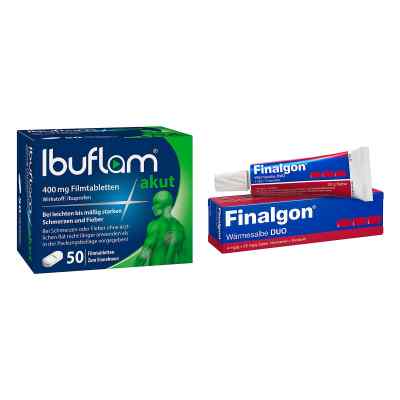 Ibuflam® akut (50 stk) und Finalgon Wärmesalbe Duo (20g) 1 Pck von  PZN 08102605