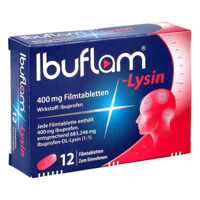 Ibuflam Lysin 400 mg Ibuprofen Schmerztabletten 12 stk von Sanofi-Aventis Deutschland GmbH  PZN 00365635