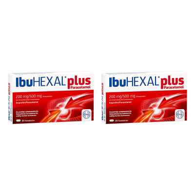 Ibuhexal Plus Paracetamol 200 Mg/500 Mg Filmtabletten  2x20 stk von Hexal AG PZN 08103082
