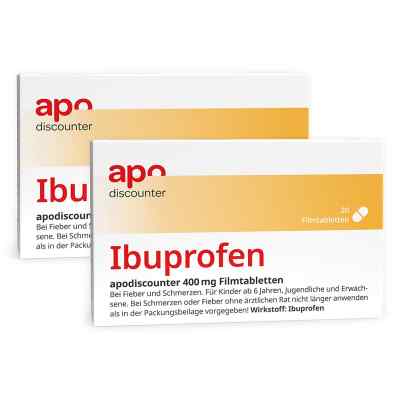 Ibuprofen 400 mg Schmerztabletten von apodiscounter 2x20 stk von Fairmed Healthcare GmbH PZN 08102186