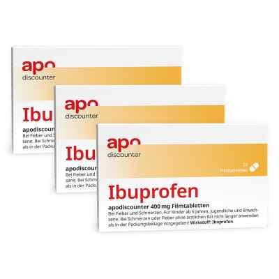 Ibuprofen 400 mg Schmerztabletten von apodiscounter 3x20 stk von Fairmed Healthcare GmbH PZN 08107675