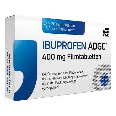 Ibuprofen Adgc 400 Mg Filmtabletten 20 stk von Zentiva Pharma GmbH PZN 17445315