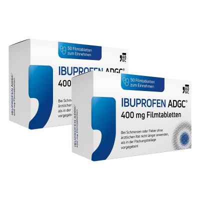 Ibuprofen Adgc 400 Mg Filmtabletten 2x50 stk von Zentiva Pharma GmbH PZN 08104729