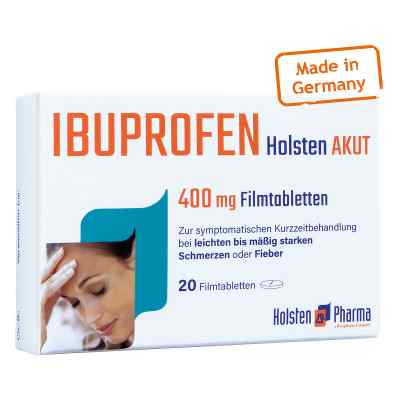 Ibuprofen Holsten akut 400 mg Filmtabletten 20 stk von Holsten Pharma GmbH PZN 13716384