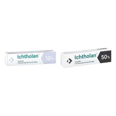 Ichtholan Zugsalbe 10% + Zugsalbe 50% 15+25 g von Ichthyol-Gesellschaft Cordes Hermanni & Co. (GmbH  PZN 08107763