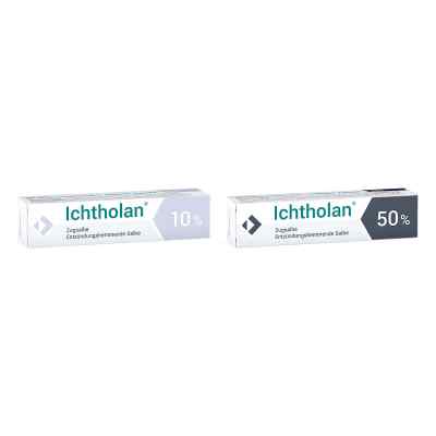 Ichtholan Zugsalbe 10% + Zugsalbe 50% 2x15 g von Ichthyol-Gesellschaft Cordes Hermanni & Co. (GmbH  PZN 08107761