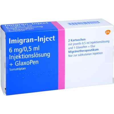 Imigran Inject + 1 Glaxopen iniecto -lsg.i.e.fertigsp. 2 stk von GlaxoSmithKline GmbH & Co. KG PZN 04943359