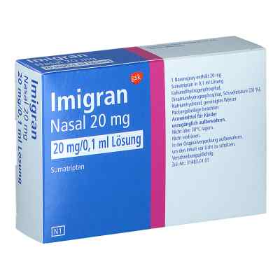 Imigran Nasal 20mg 2 stk von GlaxoSmithKline GmbH & Co. KG PZN 08602419