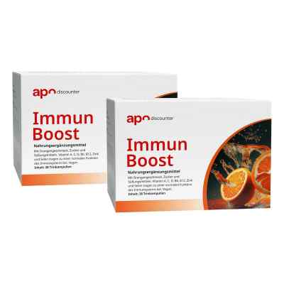 Immun Boost Trinkampullen mit Vitamin A, C, D, B6, B12, Zink 2x28x25 ml von  PZN 08102384