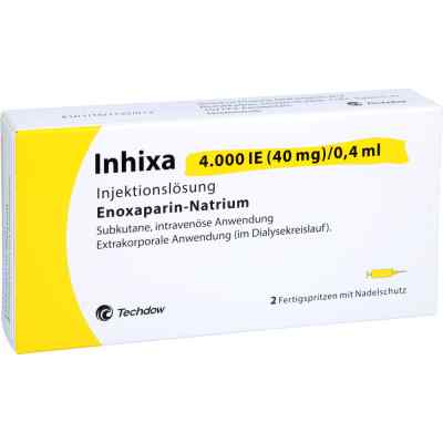 Inhixa 4.000 I.e. 40 mg/0,4 ml iniecto lsg.i.e.f.-spr. 2 stk von Techdow Pharma Germany GmbH PZN 13415406