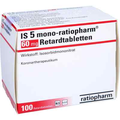 Is 5 mono-ratiopharm 60 mg Retardtabletten 100 stk von ratiopharm GmbH PZN 09002727