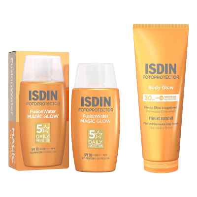ISDIN Glow Sonnenschutz Gesicht + Körper 50+200 ml von ISDIN GmbH PZN 08106452