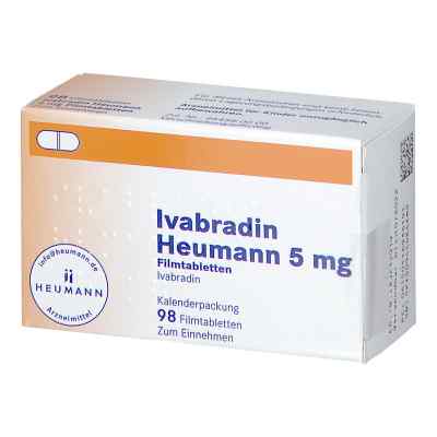 Ivabradin Heumann 5 mg Filmtabletten 98 stk von HEUMANN PHARMA GmbH & Co. Generica KG PZN 11693319