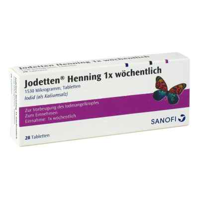 Jodetten Henning 1x wöchentlich 1530 Mikrogramm 28 stk von Sanofi-Aventis Deutschland GmbH PZN 00271006