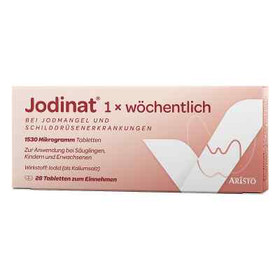 Jodinat 1x Wöchentlich 1530 Mikrogramm Tabletten 28 stk von Aristo Pharma GmbH PZN 19926065