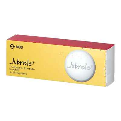 Jubrele 75 Mikrogramm Filmtabletten Desogestrel 3X28 stk von Organon Healthcare GmbH PZN 09475236