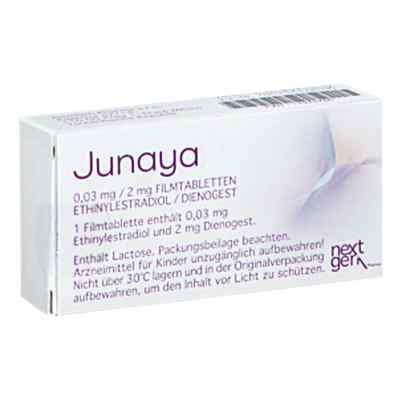 Junaya 0,03 Mg/2 Mg Filmtabletten 3X21 stk von NextGen Pharma s.r.o. PZN 17975786