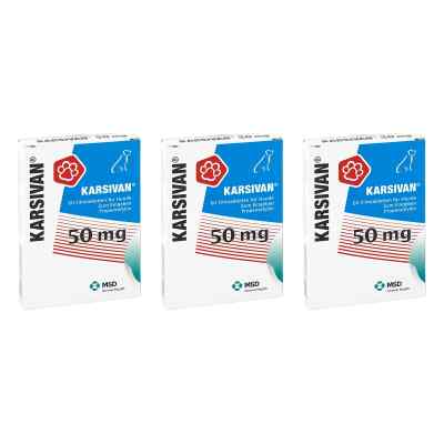 Karsivan 50 veterinär Filmtabletten 3x60 stk von Intervet Deutschland GmbH PZN 08107512