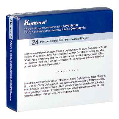 Kentera transdermale Pflaster 24 stk von ratiopharm GmbH PZN 03109938