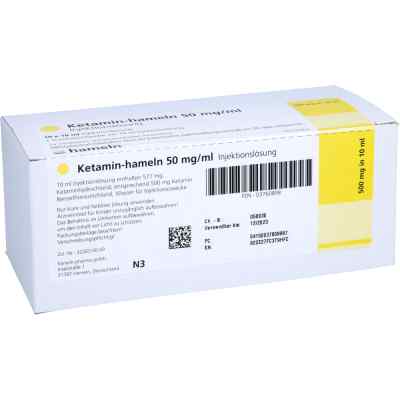 Ketamin hameln 50 mg/ml iniecto lsg. Durchstechflasche 10X10 ml von hameln pharma gmbh PZN 03760898