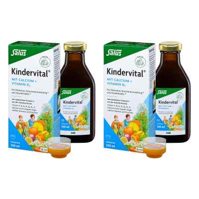 Kindervital mit Calcium + D3 Tonikum Salus 2x250 ml von SALUS Pharma GmbH PZN 08104573