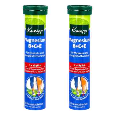 Kneipp Magnesium + Vitamine B+C+E Brausetabletten 2x20 stk von Kneipp GmbH PZN 08107361