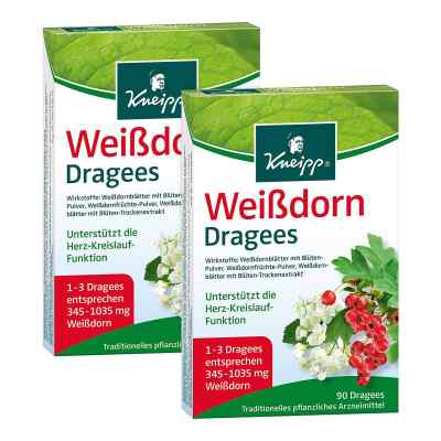 Kneipp Weißdorn Dragees 2x90 stk von Kneipp GmbH PZN 08102019