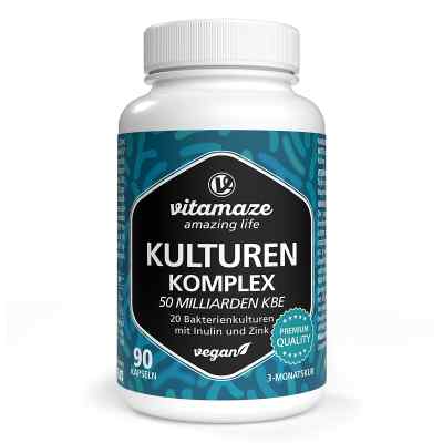 Kulturen Komplex 20 Darmbakterien 50 Mrd KBE Vegane Kapseln 90 stk von Vitamaze GmbH PZN 19439796