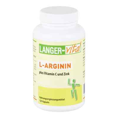 L-arginin 2894 mg/TG plus Vitamin C und Zink Kapsel (n) 120 stk von Langer vital GmbH PZN 02168614
