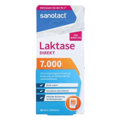 Laktase 7.000 Fcc Mini-tabletten Sanotact 90 stk von sanotact GmbH PZN 17380231
