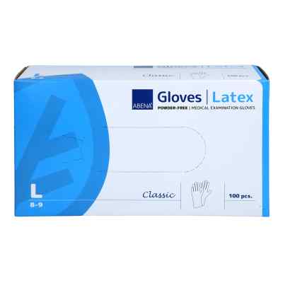 Latex-handschuhe Classic Unster.puderfrei L Natur 100 stk von ABENA GmbH PZN 10414441