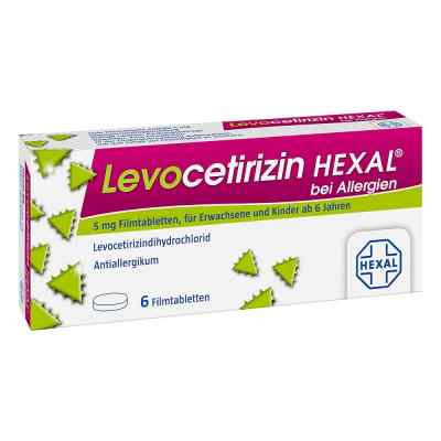 Levocetirizin Hexal bei Allergien 5 mg Filmtabletten 6 stk von Hexal AG PZN 14238225