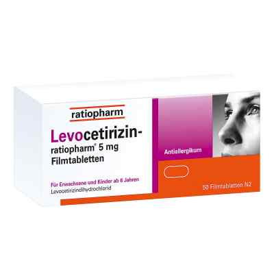 Levocetirizin-ratiopharm 5 mg Filmtabletten 50 stk von ratiopharm GmbH PZN 15197741