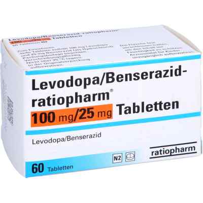 Levodopa/Benserazid-ratiopharm 100mg/25mg 60 stk von ratiopharm GmbH PZN 07001534