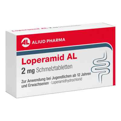 Loperamid AL 2 Mg Schmelztabletten 6 stk von ALIUD Pharma GmbH PZN 15610170