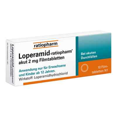 Loperamid-ratiopharm akut 2 mg Filmtabletten 10 stk von ratiopharm GmbH PZN 00251191