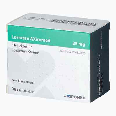 Losartan Axiromed 25 mg Filmtabletten 98 stk von Medical Valley Invest AB PZN 13817375