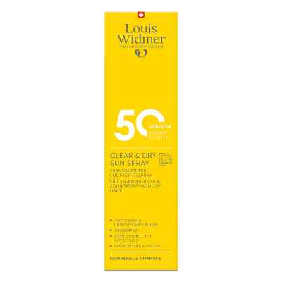 Louis Widmer Clear & Dry Sun Spray 50 unparfümiert 200 ml von LOUIS WIDMER GmbH PZN 19396176