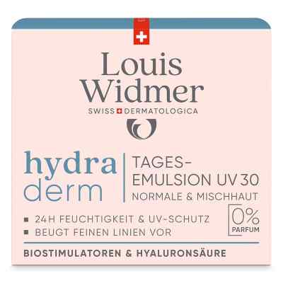 Louis Widmer hydraderm Tagesemulsion UV 30 unparfümiert 50 ml von LOUIS WIDMER GmbH PZN 18442307