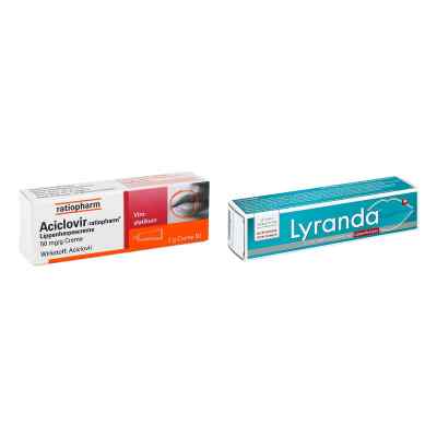 Lyranda Kautabletten + Aciclovir-ratiopharm Lippenherpescreme 1 Set von  PZN 08106619