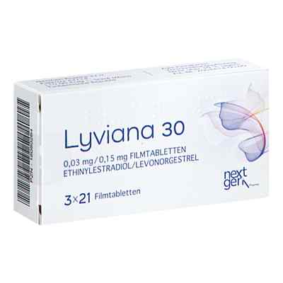 Lyviana 30 0,03 Mg/0,15 Mg Filmtabletten 3X21 stk von NextGen Pharma s.r.o. PZN 18080264