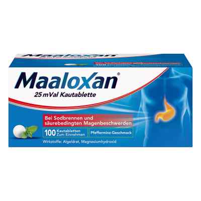 MAALOXAN Kautabletten bei Sodbrennen mit Magenschmerzen 100 stk von A. Nattermann & Cie GmbH PZN 01423607