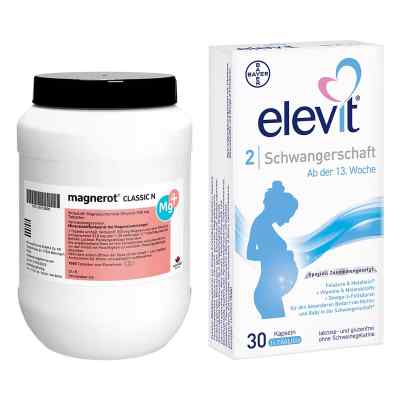Magnerot Classic N Tabletten + Elevit 2 Schwangerschaft Weichkap 1 Set von  PZN 08105444