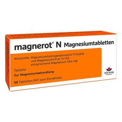 Magnerot N Magnesiumtabletten 50 stk von Wörwag Pharma GmbH & Co. KG PZN 06963337
