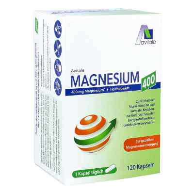 Magnesium 400 Mg Kapseln 120 stk von Avitale GmbH PZN 18018176